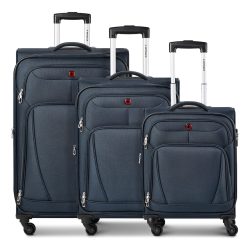 Wenger Beaumont 4 Rollen Kofferset 3-teilig mit Dehnfalte Reisetaschen 1 ct Schwarz Herren
