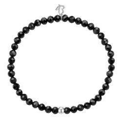 Glanzstücke München Edelsteinarmband aus Edelstahl in Silber mit Achat Armbänder & Armreife 1 ct Damen