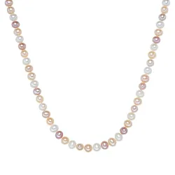 Valero Pearls Halskette aus Sterling Silber in silber mit Süßwasser-Zuchtperle Ketten 1 ct Damen