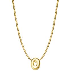 Glanzstücke München Halskette Buchstabe O aus Sterling Silber in gelbgold Ketten 1 ct Damen