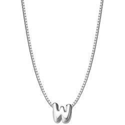 Glanzstücke München Halskette Buchstabe W aus Sterling Silber in silber Ketten 1 ct Damen