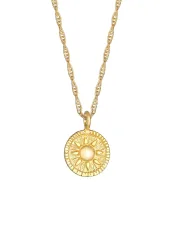 Elli - Halskette Sonnen Anhänger, 42cm, Gold