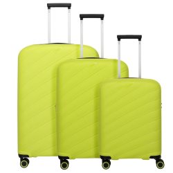 Travelite Burano 4 Rollen Kofferset 3-teilig mit Dehnfalte Reisetaschen 1 ct Grün Herren