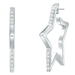 Lulu & Jane Ohrstecker Stern Metall-Legierung verziert mit Kristallen von Swarovski® in Silber Ohrringe 1 ct Damen