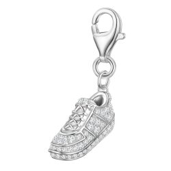 Glanzstücke München Charm Sneaker Sterling Silber Zirkonia in Silber Ketten 1 ct Damen