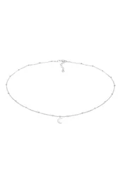 Elli Choker Kugelkette Halbmond Astro 925 Silber Ketten 1 ct Damen