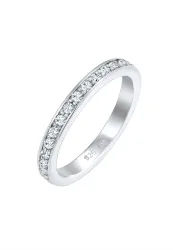 Elli Bandring Memoire Glas Kristalle 925 Silber vergoldet Ringe 1 ct Damen