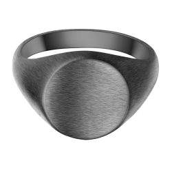 True Rebels Ring aus Edelstahl in gunmetal Herrenschmuck 1 ct Herren