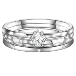 Glanzstücke München Ring Sterling Silber Zirkonia in Silber Ringe 1 ct Damen