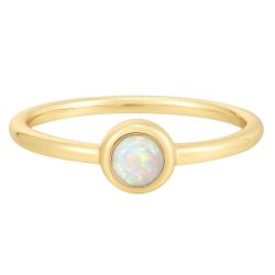 Glanzstücke München Ring aus Sterling Silber in Gelbgold mit Opal (synth.) Ringe 1 ct Damen