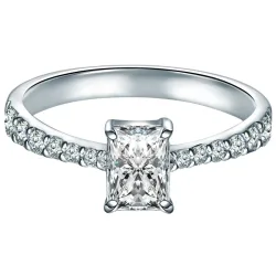 Trilani Ring aus Sterling Silber in silber mit Zirkonia Ringe 1 ct Damen