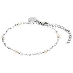 Purelei Delicate Pearl Armband 100% Edelstahl Armbänder & Armreife 1 ct Grau