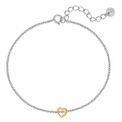 Glanzstücke München Armband Herz aus Sterling Silber in silber/gelbgold Armbänder & Armreife 1 ct Damen