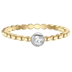 Glanzstücke München Ring Sterling Silber Zirkonia in Gelbgold Ringe 1 ct Damen