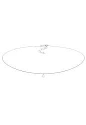 Elli Choker Mondstein Anhänger Basic Trend 925 Silber Ketten 1 ct Damen