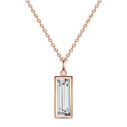 Glanzstücke München Halskette Sterling Silber Zirkonia in Roségold Ketten 1 ct Damen