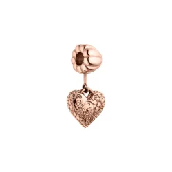Purelei LEI Vintage Heart Charm 100% Edelstahl Charms & Anhänger 1 ct Hellbraun