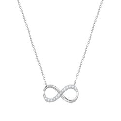 Rafaela Donata Halskette Infinity aus Sterling Silber in Silber mit Zirkonia Ketten 1 ct Damen