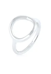 Elli Kreis Rund Geo Statement 925 Sterling Silber Ringe 1 ct Damen