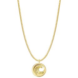 Glanzstücke München Halskette Welle aus Sterling Silber in gelbgold Ketten 1 ct Damen