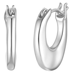 Glanzstücke München Creolen aus Sterling Silber in silber Ohrringe 1 ct Damen