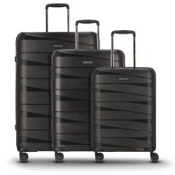 Redolz Essentials 10 3-SET 4 Rollen Kofferset 3-teilig Reisetaschen 1 ct Schwarz Herren
