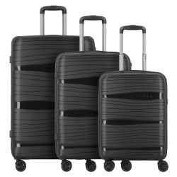 d & n Travel Line 4300 4 Rollen Kofferset 3-teilig Reisetaschen 1 ct Schwarz Herren