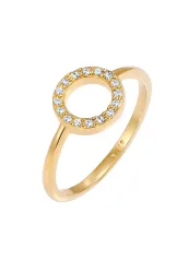 Elli Kreis Geo 925 Silber, mit Kristallen von Swarovski® Ringe 1 ct Damen