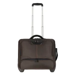 Dermata Lederwaren - Business Trolley 47cm aus Nylon, One Size, Braun