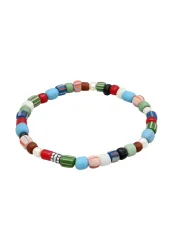 KUZZOI Glas Beads Bunt Süßwasserperlen 925 Silber Herrenschmuck 1 ct Herren