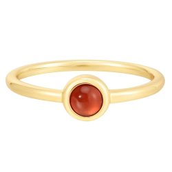 Glanzstücke München Ring aus Sterling Silber in Gelbgold mit Granat Ringe 1 ct Damen