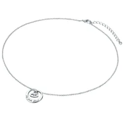 Rafaela Donata Halskette Herz Messing Glaskristall in Silber Ketten 1 ct Damen
