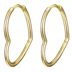 Glanzstücke München Creolen Herz aus Sterling Silber in gelbgold Ohrringe 1 ct Damen