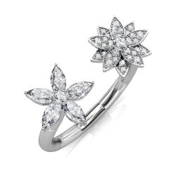 MYC-Paris Brüderlicher Blütenring Ringe 1 ct Damen