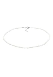 Elli Choker Muschelkernperlen 925 Silber Ketten 1 ct Damen