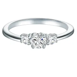 Trilani Ring aus Sterling Silber in Silber mit Zirkonia Ringe 1 ct Damen