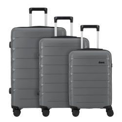 d & n Travel Line 4100 4 Rollen Kofferset 3-teilig Reisetaschen 1 ct Grau Herren
