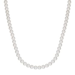 True Rebels Perlen-Kette aus Edelstahl in Schwarz mit Perle (synth.) Ketten 1 ct Herren