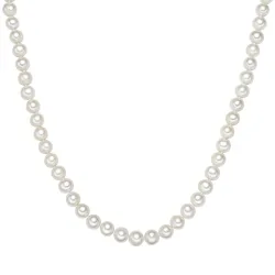 Valero Pearls Perlen-Kette Sterling Silber Süßwasser-Zuchtperle in Silber Ketten 1 ct Damen