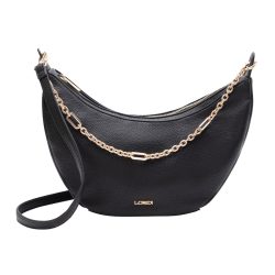 L.CREDI Petrona Schultertasche 30 cm Handtaschen 1 ct Schwarz Damen