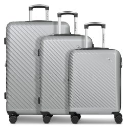 CHECK.IN Paradise 2.0 4 Rollen Kofferset 3-teilig mit Dehnfalte Rabattaktion 1 ct Silber Herren