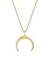 Elli - Halskette Halbmond Anhänger, 45cm, Gold
