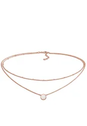 Elli Choker Layer Opal Kugelkette 925 Sterling Silber Ketten 1 ct Damen