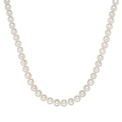 Valero Pearls Perlen-Kette aus Sterling Silber in silber mit Süßwasser-Zuchtperle Ketten 1 ct Damen