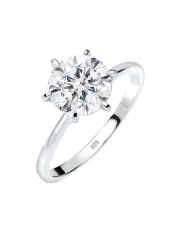 Elli Verlobungsring Weiß 925 Silber, mit Kristallen von Swarovski® Ringe 1 ct Damen