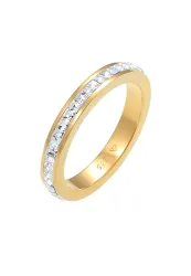 Elli PREMIUM Bandring Geo 925 Silber, mit Kristallen von Swarovski® Ringe 1 ct Damen