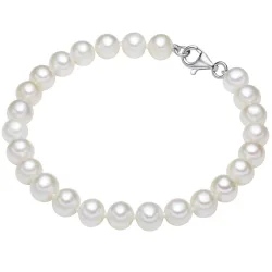Valero Pearls - Perlen-Armband, One Size, Weiss