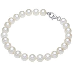 Lulu & Jane Perlen-Armband Sterling Silber Süßwasser-Zuchtperle in Silber Armbänder & Armreife 1 ct Damen