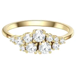 Glanzstücke München Ring aus Sterling Silber in gelbgold mit Zirkonia Ringe 1 ct Damen