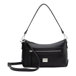 L.CREDI Petronilla Schultertasche Handtaschen 1 ct Schwarz Damen